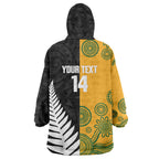 New Zealand Australia Rugby Bledisloe 2026 Custom Wearable Blanket Hoodie Champion Trophy Maori Aboriginal Art