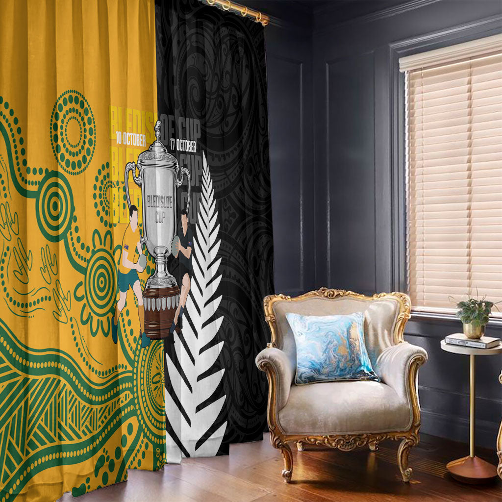 New Zealand Australia Rugby Bledisloe 2026 Window Curtain Champion Trophy Maori Aboriginal Art