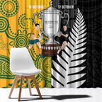 New Zealand Australia Rugby Bledisloe 2026 Window Curtain Champion Trophy Maori Aboriginal Art