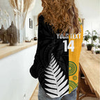 New Zealand Australia Rugby Bledisloe 2026 Custom Women Casual Shirt Champion Trophy Maori Aboriginal Art