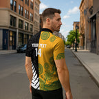 New Zealand Australia Rugby Bledisloe 2026 Custom Zipper Polo Shirt Champion Trophy Maori Aboriginal Art
