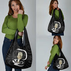 Black New Zealand Eel Grocery Bag Aotearoa Maori Tuna With Kotiate Weapon