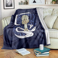 Blue New Zealand Eel Blanket Aotearoa Maori Tuna With Kotiate Weapon