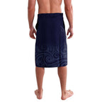 Blue New Zealand Eel Lavalava Aotearoa Maori Tuna With Kotiate Weapon