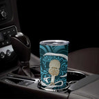 Turquoise New Zealand Eel Tumbler Cup Aotearoa Maori Tuna With Kotiate Weapon