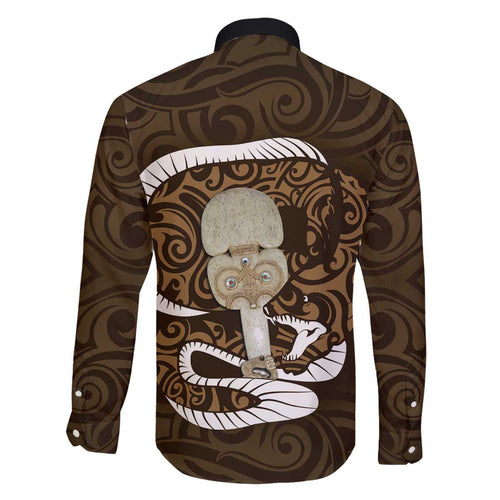 Gold New Zealand Eel Family Matching Off Shoulder Short Dress and Hawaiian Shirt Aotearoa Maori Tuna With Kotiate Weapon