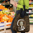 Gold New Zealand Eel Grocery Bag Aotearoa Maori Tuna With Kotiate Weapon