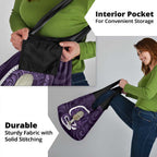 Purple New Zealand Eel Grocery Bag Aotearoa Maori Tuna With Kotiate Weapon