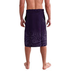 Purple New Zealand Eel Lavalava Aotearoa Maori Tuna With Kotiate Weapon