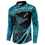 New Zealand Stingray Button Sweatshirt Aotearoa Whai With Maori Paua Shell