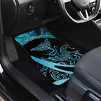 New Zealand Stingray Car Mats Aotearoa Whai With Maori Paua Shell