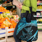 New Zealand Stingray Grocery Bag Aotearoa Whai With Maori Paua Shell