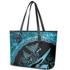New Zealand Stingray Leather Tote Bag Aotearoa Whai With Maori Paua Shell