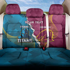 Custom Broncos And Titans Rugby 2024 Back Car Seat Cover Dynamic Style