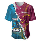Custom Broncos And Titans Rugby 2024 Baseball Jersey Dynamic Style