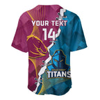 Custom Broncos And Titans Rugby 2024 Baseball Jersey Dynamic Style