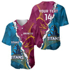 Custom Broncos And Titans Rugby 2024 Baseball Jersey Dynamic Style