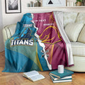 Custom Broncos And Titans Rugby 2024 Blanket Dynamic Style