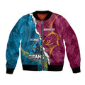 Custom Broncos And Titans Rugby 2024 Bomber Jacket Dynamic Style