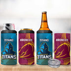 Broncos And Titans Rugby 2024 Can Cooler Tumbler Dynamic Style