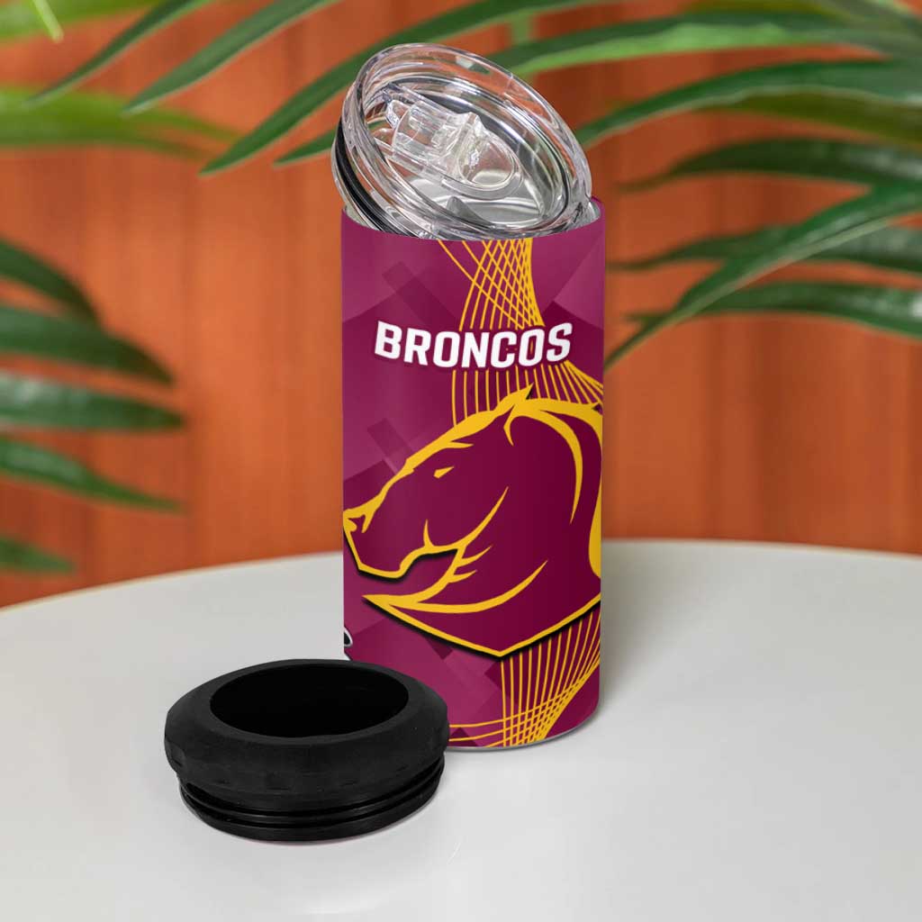 Broncos And Titans Rugby 2024 Can Cooler Tumbler Dynamic Style