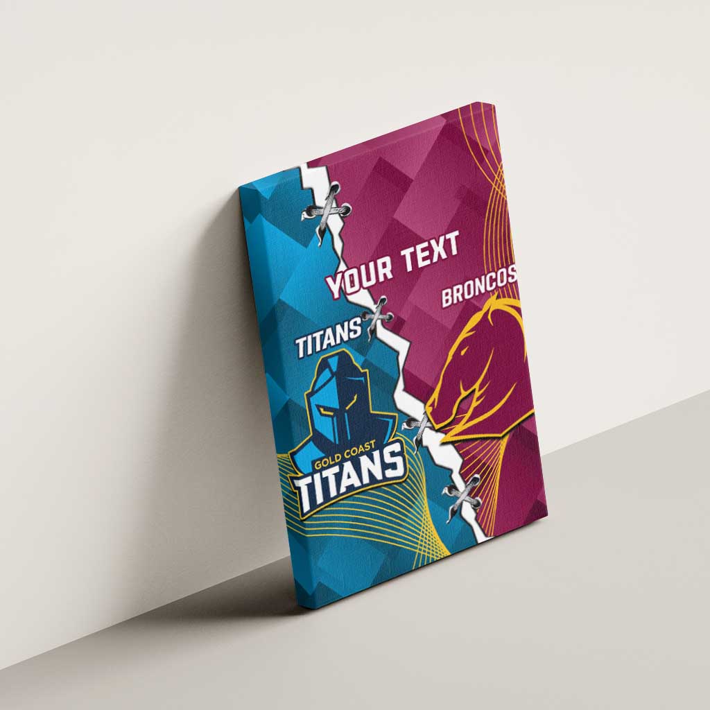 Custom Broncos And Titans Rugby 2024 Canvas Wall Art Dynamic Style