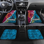 Custom Broncos And Titans Rugby 2024 Car Mats Dynamic Style