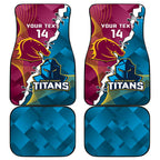 Custom Broncos And Titans Rugby 2024 Car Mats Dynamic Style