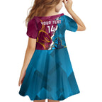 Custom Broncos And Titans Rugby 2024 Family Matching Off The Shoulder Long Sleeve Dress and Hawaiian Shirt Dynamic Style