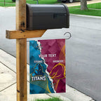 Custom Broncos And Titans Rugby 2024 Garden Flag Dynamic Style