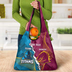 Custom Broncos And Titans Rugby 2024 Grocery Bag Dynamic Style