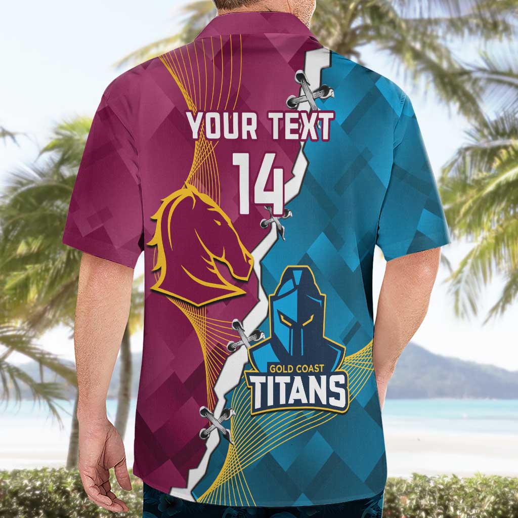 Custom Broncos And Titans Rugby 2024 Hawaiian Shirt Dynamic Style