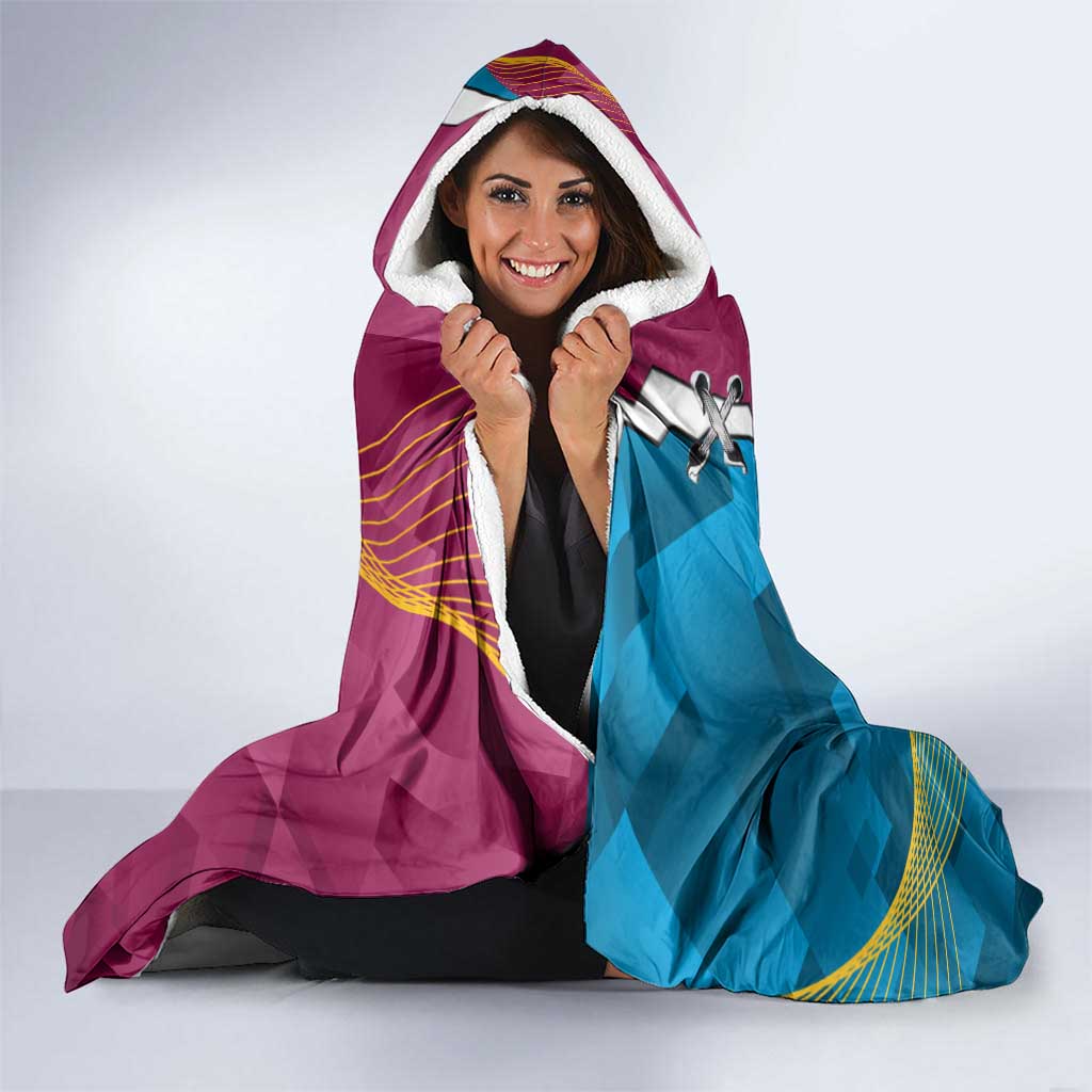 Custom Broncos And Titans Rugby 2024 Hooded Blanket Dynamic Style