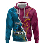 Custom Broncos And Titans Rugby 2024 Hoodie Dynamic Style
