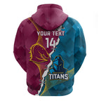 Custom Broncos And Titans Rugby 2024 Hoodie Dynamic Style