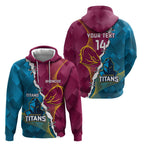 Custom Broncos And Titans Rugby 2024 Hoodie Dynamic Style