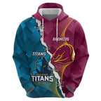 Custom Broncos And Titans Rugby 2024 Hoodie Dynamic Style