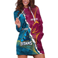 Custom Broncos And Titans Rugby 2024 Hoodie Dress Dynamic Style