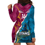 Custom Broncos And Titans Rugby 2024 Hoodie Dress Dynamic Style