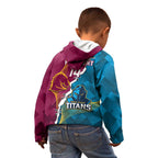 Custom Broncos And Titans Rugby 2024 Kid Hoodie Dynamic Style