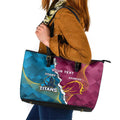 Custom Broncos And Titans Rugby 2024 Leather Tote Bag Dynamic Style