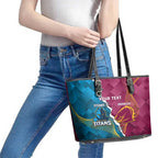 Custom Broncos And Titans Rugby 2024 Leather Tote Bag Dynamic Style