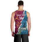 Custom Broncos And Titans Rugby 2024 Men Tank Top Dynamic Style