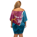 Custom Broncos And Titans Rugby 2024 Off Shoulder Short Dress Dynamic Style