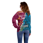 Custom Broncos And Titans Rugby 2024 Off Shoulder Sweater Dynamic Style