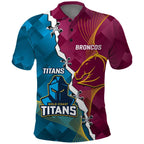 Custom Broncos And Titans Rugby 2024 Polo Shirt Dynamic Style