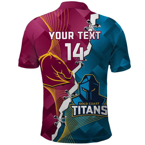 Custom Broncos And Titans Rugby 2024 Polo Shirt Dynamic Style
