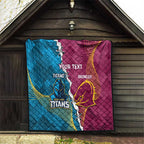 Custom Broncos And Titans Rugby 2024 Quilt Dynamic Style