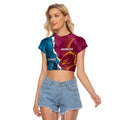 Custom Broncos And Titans Rugby 2024 Raglan Cropped T Shirt Dynamic Style