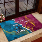 Custom Broncos And Titans Rugby 2024 Rubber Doormat Dynamic Style
